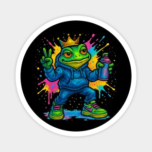 Street King Frog Magnet